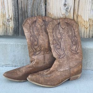 Brown/Tan Dress Cowboy Boots